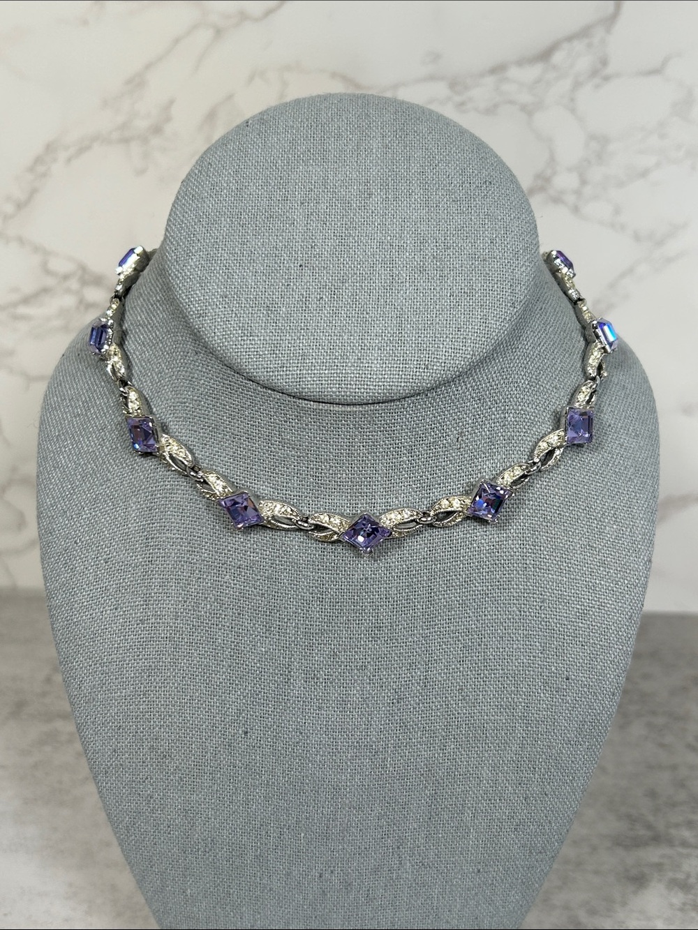 Bogoff Spectacular Silver and Purple Women's Necklace - Picture 8 of 11